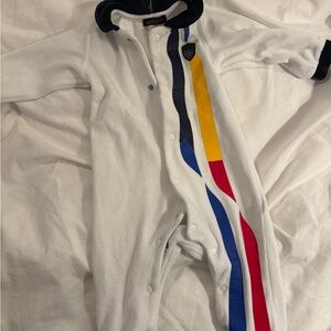 Ferrari Baby One Piece with Multicolor Stripes